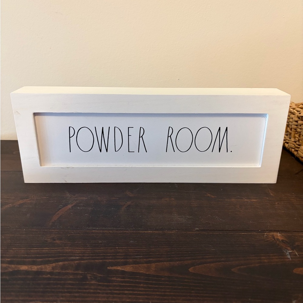 Rae Dunn Powder Room Sign